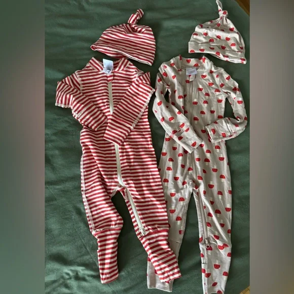 2 Hanna Andersson PJs with hats